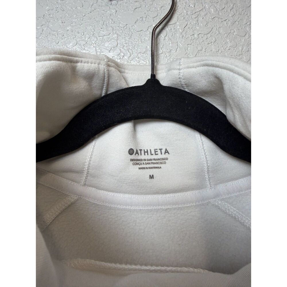 Athleta Ivory Fleece Cowl Neck Pullover Medium - Picture 4 of 10